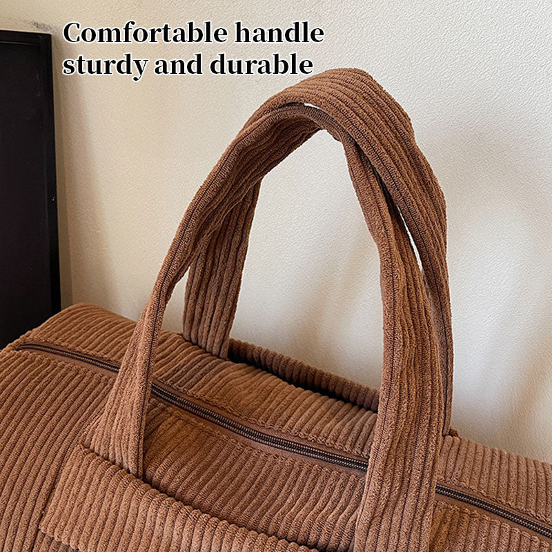High-Capacity New Sports Shoulder Bag, Portable Solid Color Crossbody with Adjustable Strap, Unisex Corduroy Messenger Bag